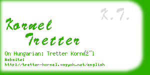 kornel tretter business card